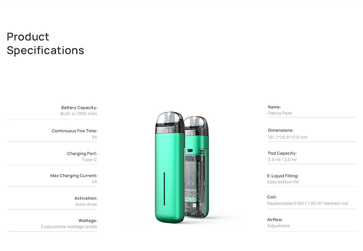Aspire Flexus Peak Pod Kit