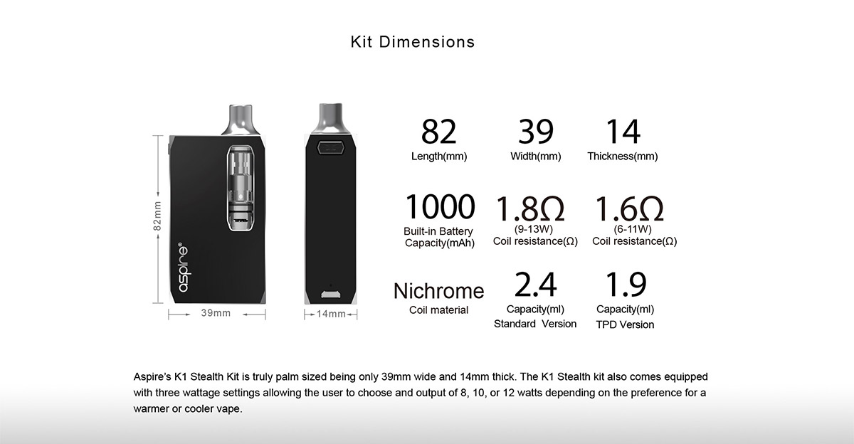 Aspire K1 Stealth Kit