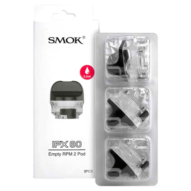 Smok-IPX80-RPM-2-Empty-Pod-Cartridge-5.5ml--3pcs-Pack-1 Smok IPX80 RPM 2 Empty Pod Cartridge 5.5ml (3pcs/Pack) - Image 1