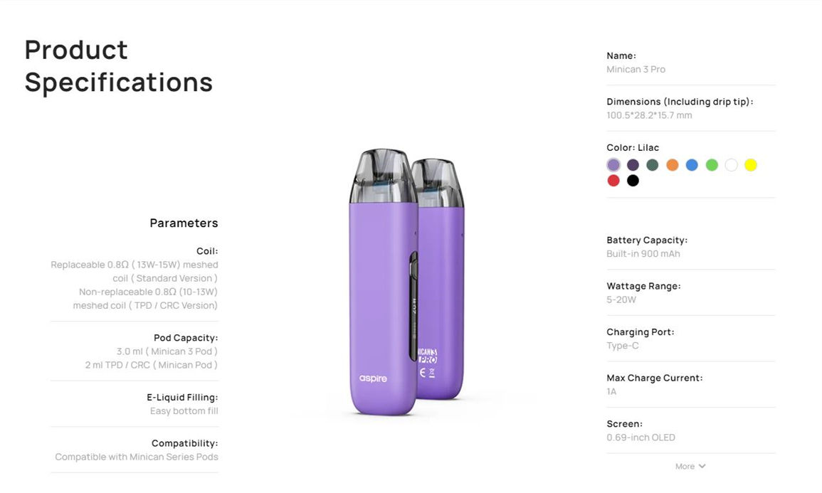 Aspire Minican 3 Pro