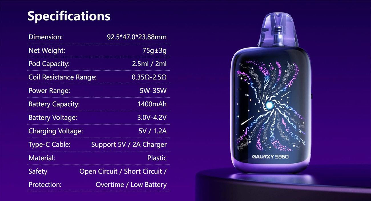 Lost Vape Galaxy S360