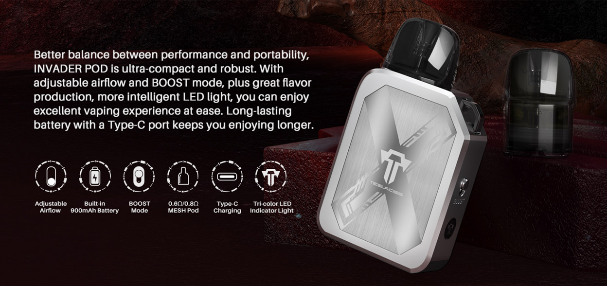 Teslacigs lnvader Pod Kit