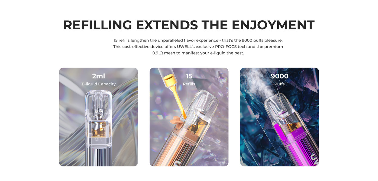 Uwell Conick R9000 Refillable Disposable Kit