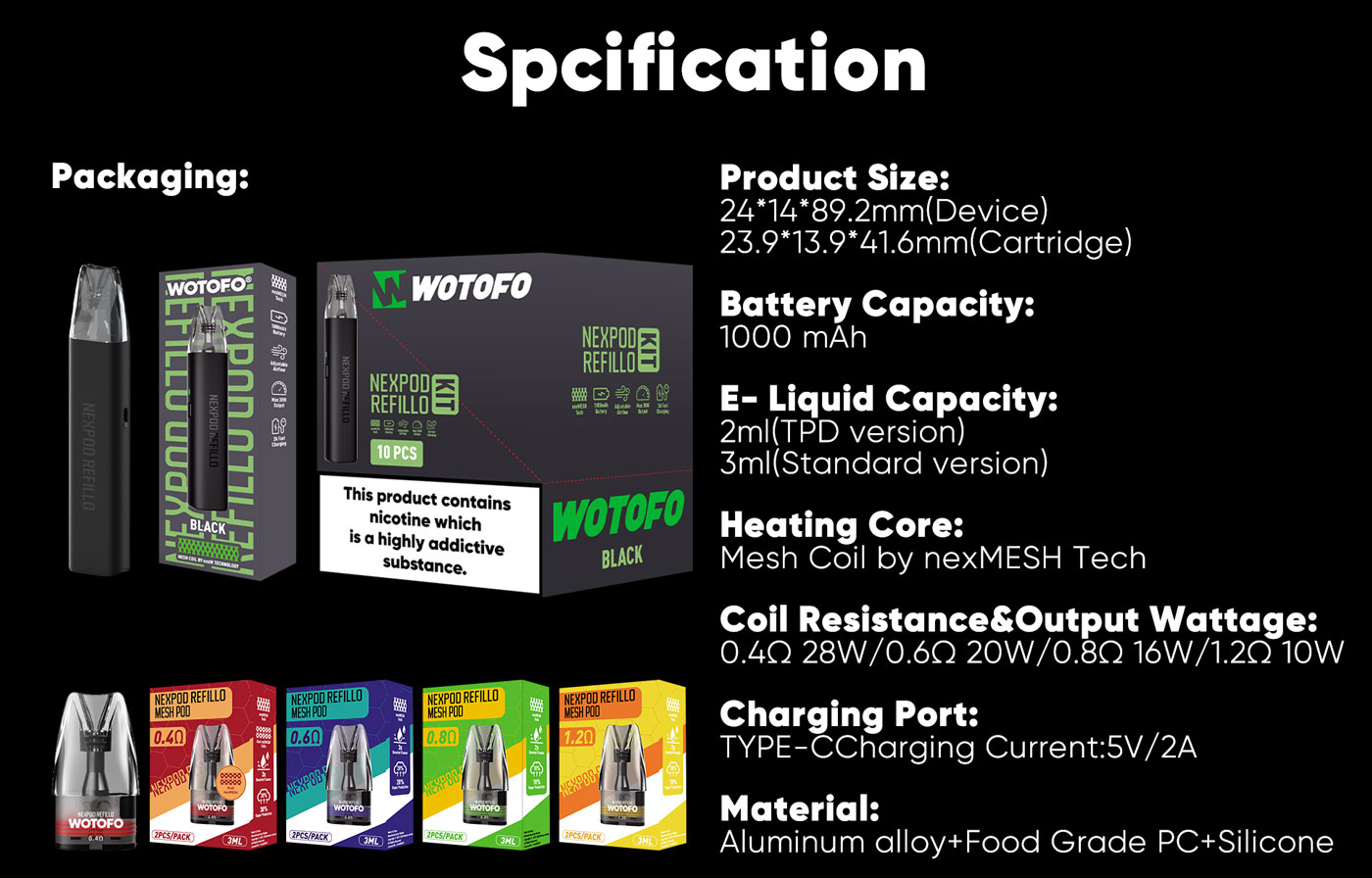 Wotofo nexPOD Refillo Kit