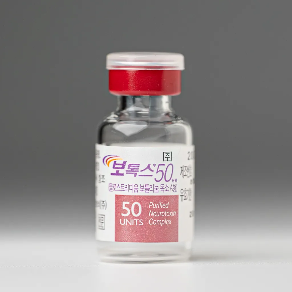 Close-Up Of The Allergan Botox 50 Units Packaging Showing The Holographic Authenticity Seal.