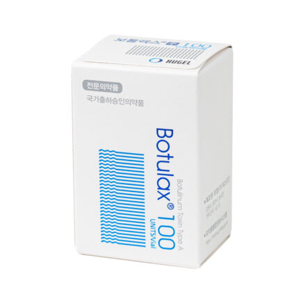 Authentic Botulax 100U product box showing the original Hugel Pharma holographic seal.