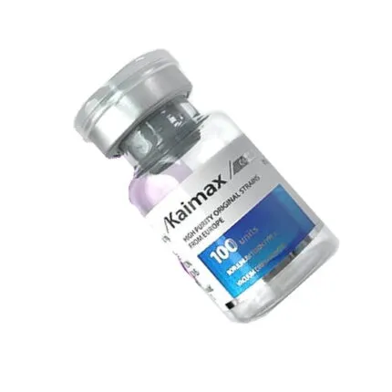 High-purity vacuum-dried sterile powder vial of Kaimax 100U prior to normal saline reconstitution