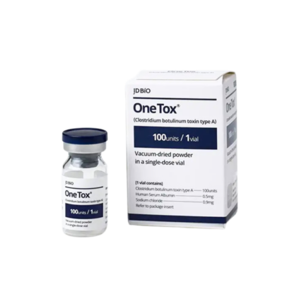Authentic Onetox 100 Units packaging showing premium South Korean botulinum toxin type A