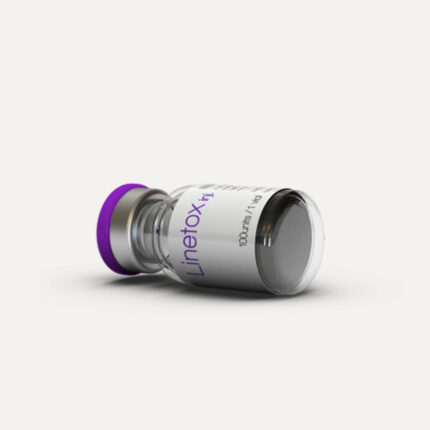 Lyophilized sterile powder vial of Linetox 100U prior to normal saline reconstitution