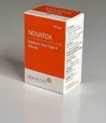 Authentic Novatox 100 Units packaging showing premium high-purity South Korean botulinum toxin type A