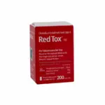 Authentic Redtox 200 Units high capacity packaging showing premium fast-acting South Korean botulinum toxin type A