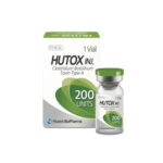 High capacity vacuum-dried sterile powder vial of Hutox 200U prior to normal saline reconstitution
