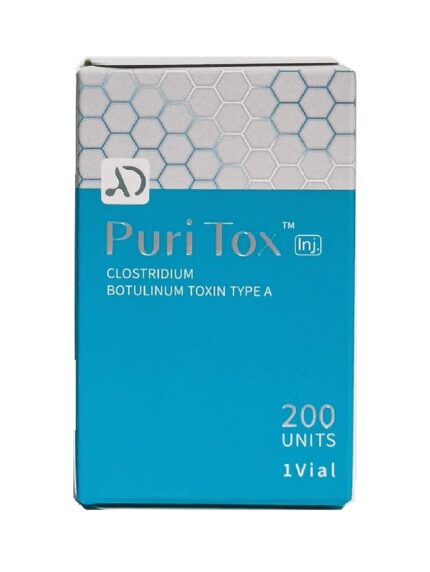 Authentic PURITOX 200 units high capacity packaging showing premium ultra-pure South Korean botulinum toxin type A